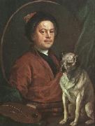 William Hogarth The Painter and his Pug oil on canvas